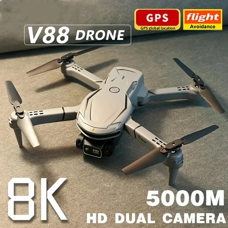 Mini V88 Drone 8K with GPS and HD camera - professional air photography drone
