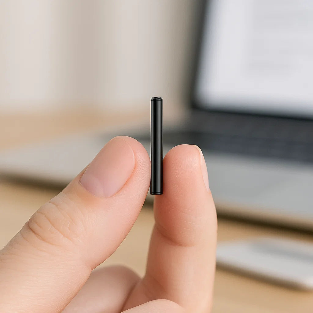 ミニチュアボイスレコーダー – 小型で目立たず、強力な音声キャプチャ | ステルス録音と音声起動に最適