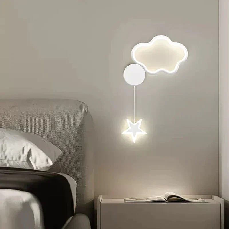 AureliaLights Wolk Ster En Maan Wandlamp Voor Slaapkamer