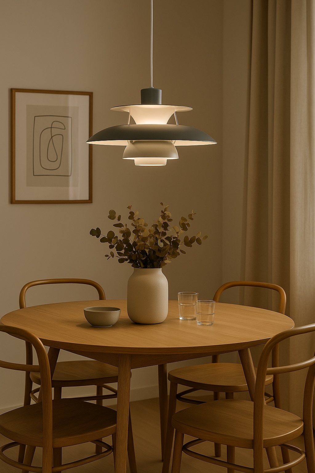 Modern LED ceiling lamp round - dimmable & durable - stylish lighting for living room, dining room & office