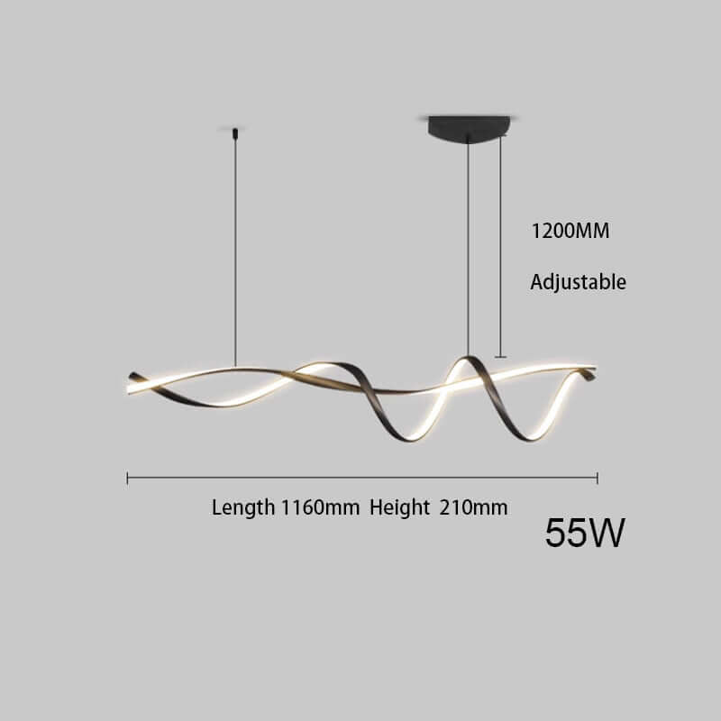 Modern LED chandelier - Black 6