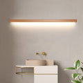 Modern Linear LED Wall Light Ozumi – 1/2-light wood & acrylic for mirror and living area