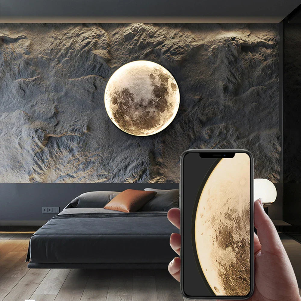LunaLux - LED moon wall light lamp