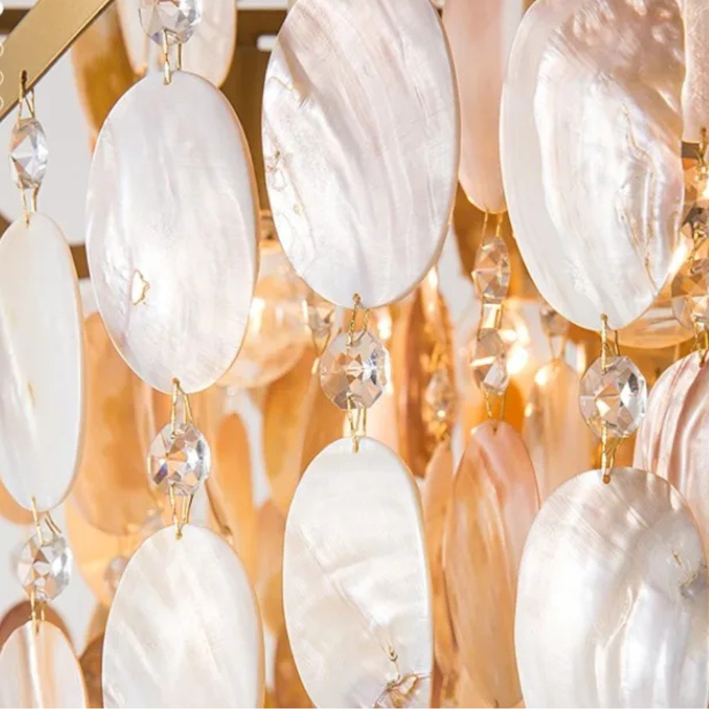 Mother of pearl shell pendant lamp