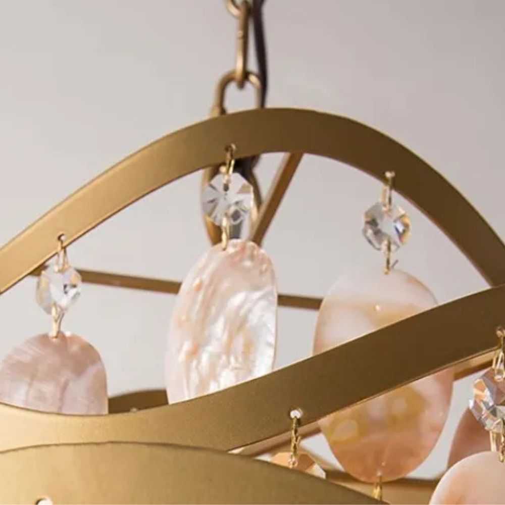 Mother of pearl shell pendant lamp