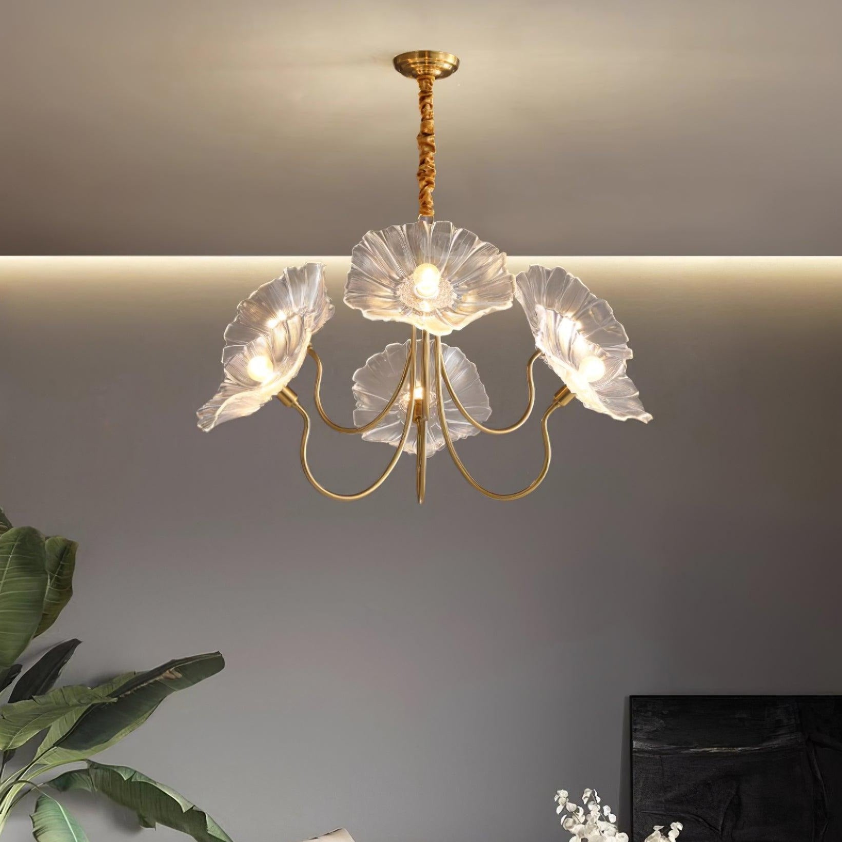 Murano Glass Flower Chandelier