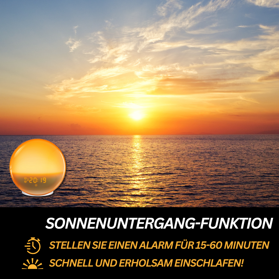 Přírodní radiobudík se světlem pro probuzení - Glowrise