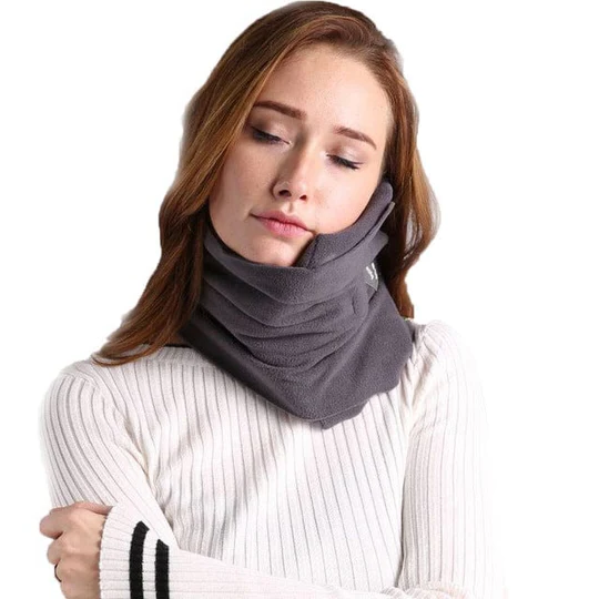 Neck Pillow with Ergonomic Microbead Support