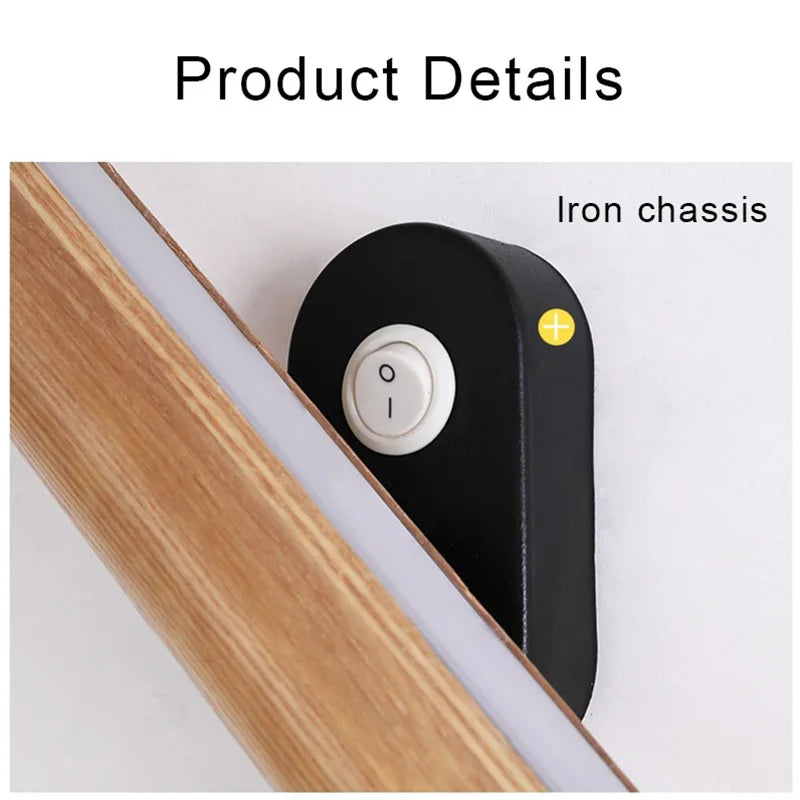 Lyrena Wood LED Wall Light For Bedroom Warm Soft Glow