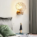 CoralGlimmer - Shell Shaped Glass Wall Lamp