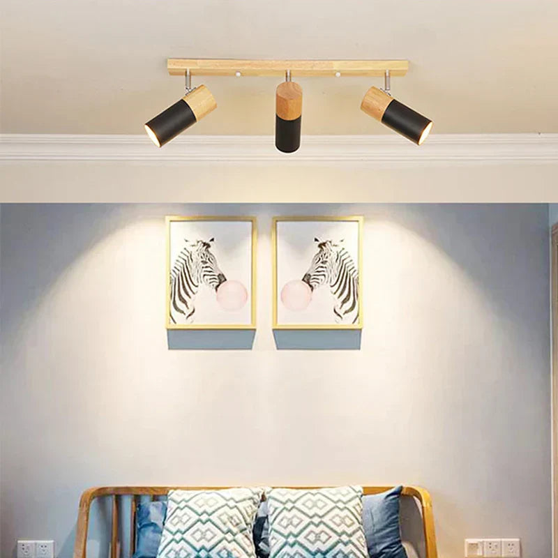 Lyra Nordic Wood Ceiling Light for Modern Living Rooms