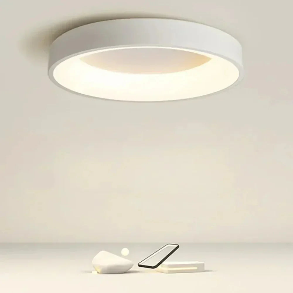 Nordic round LED ceiling light with remote control - Modern, minimalist design