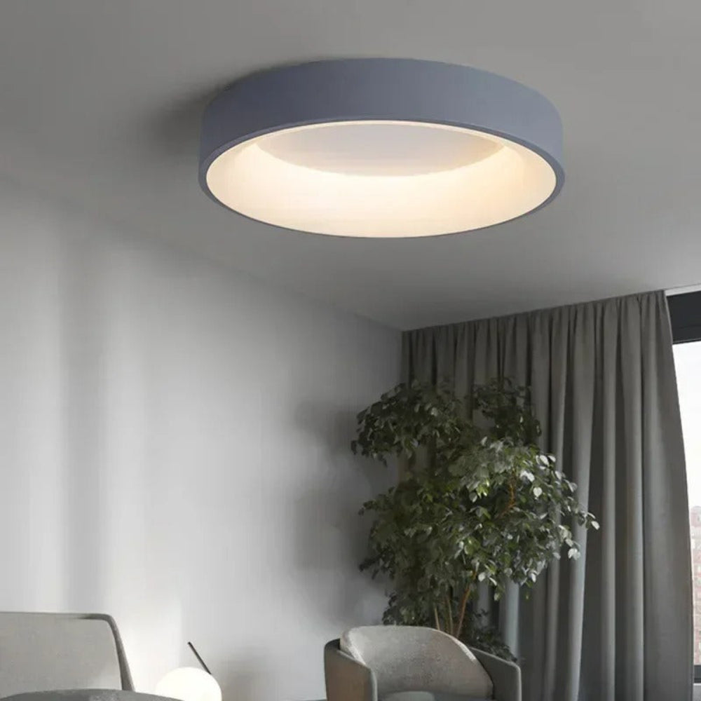 Nordic round LED ceiling light with remote control - Modern, minimalist design