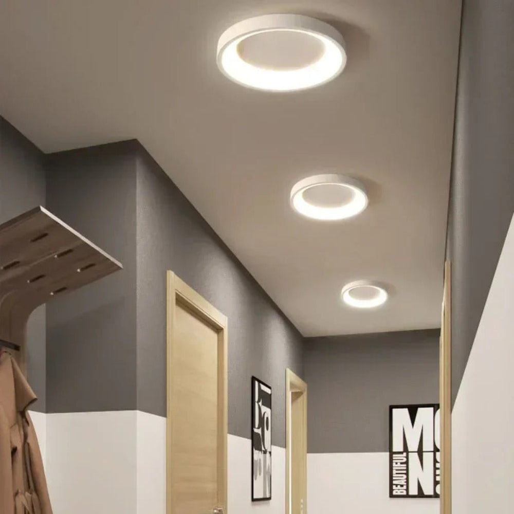 Nordic round LED ceiling light with remote control - Modern, minimalist design