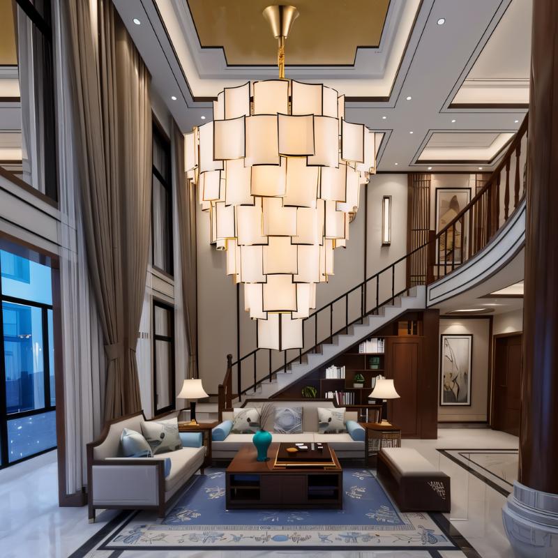 Elara Glass Chandelier With Frosted Glass Panels And Iron Frame