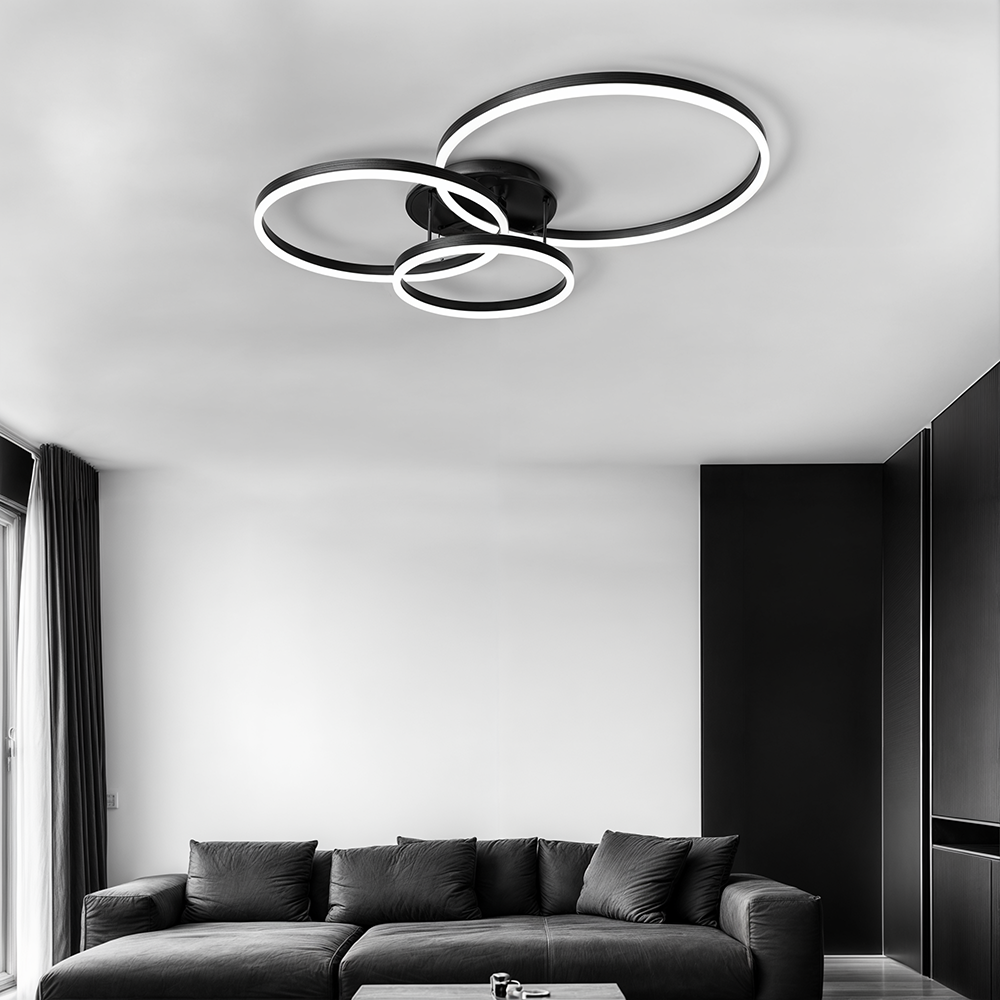 NexaLume LED Circular Ceiling Light in Coffee Gold Finish