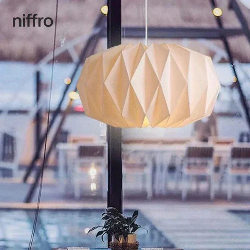 Lyra Origami Paper Lantern Pendant In Scandinavian Style