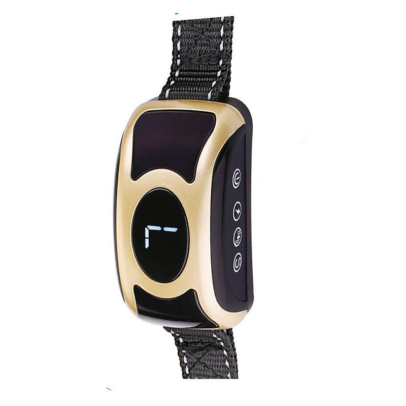 Oppladbart antigjefsekrage med justerbar følsomhet og treningsmoduser