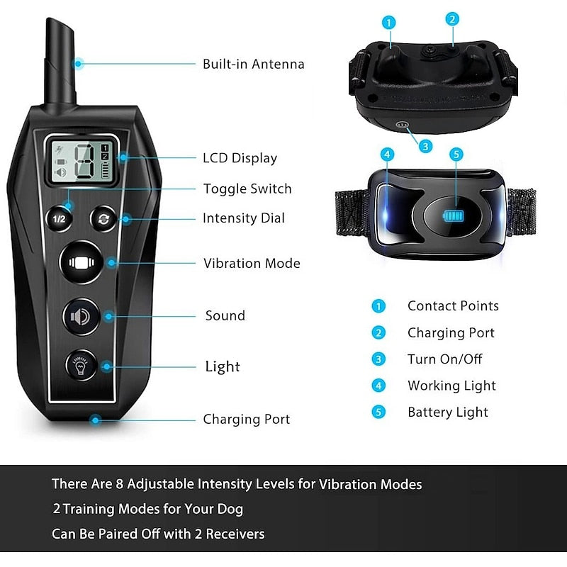 Pawfey No Shock Hundetreningskrage med Fjernkontroll