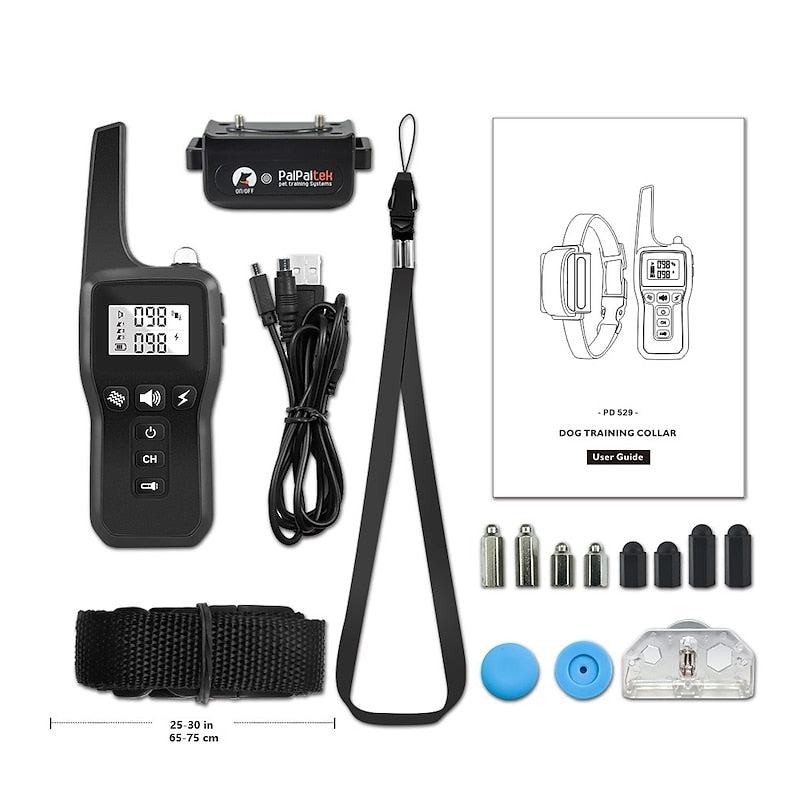 Premium hundetreningskrage med fjernkontroll og lommelykt