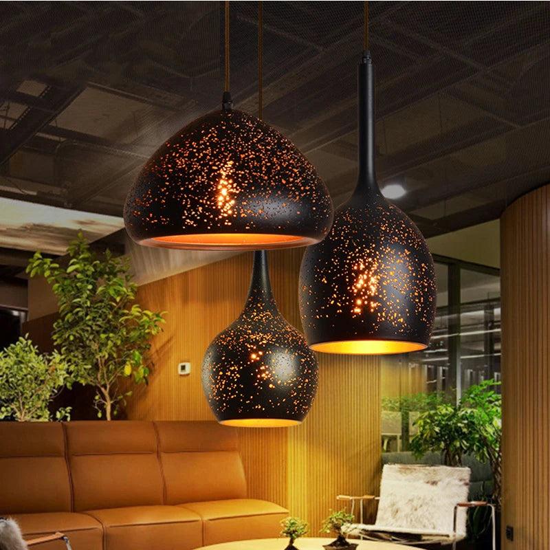 Perforated pendant lamp