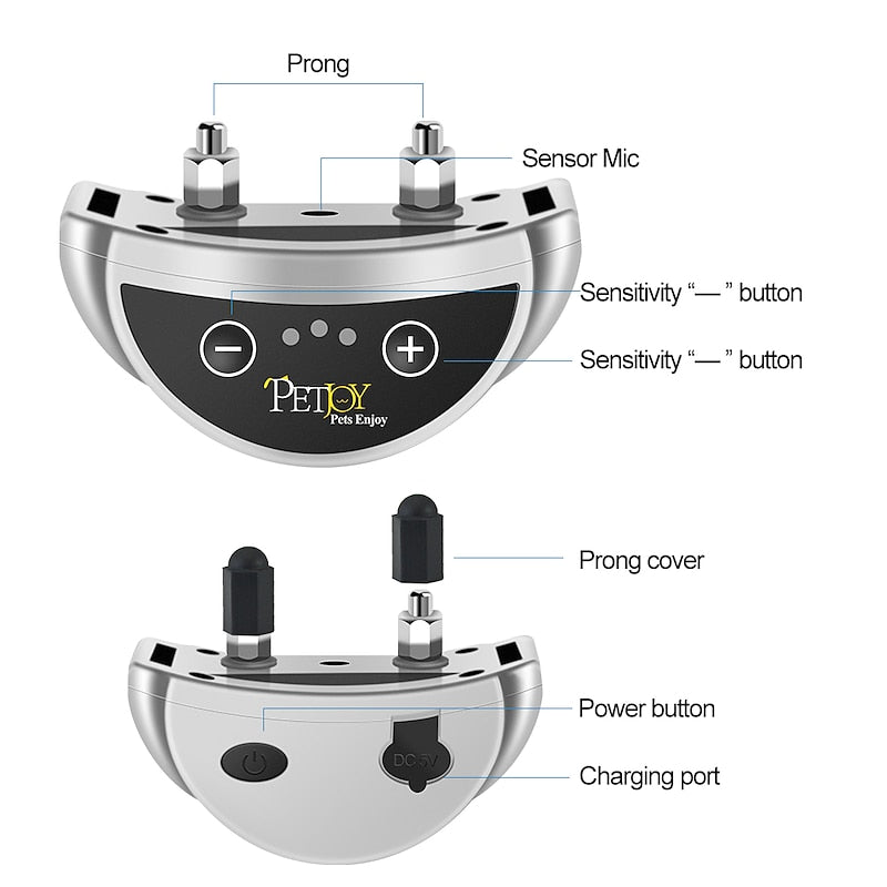 PetJoy oppladbart ant-bjeff hundehalsbånd