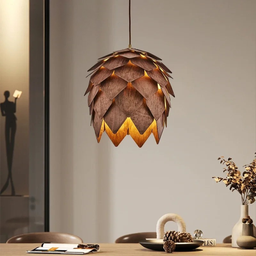 Pine cone pendant lamp