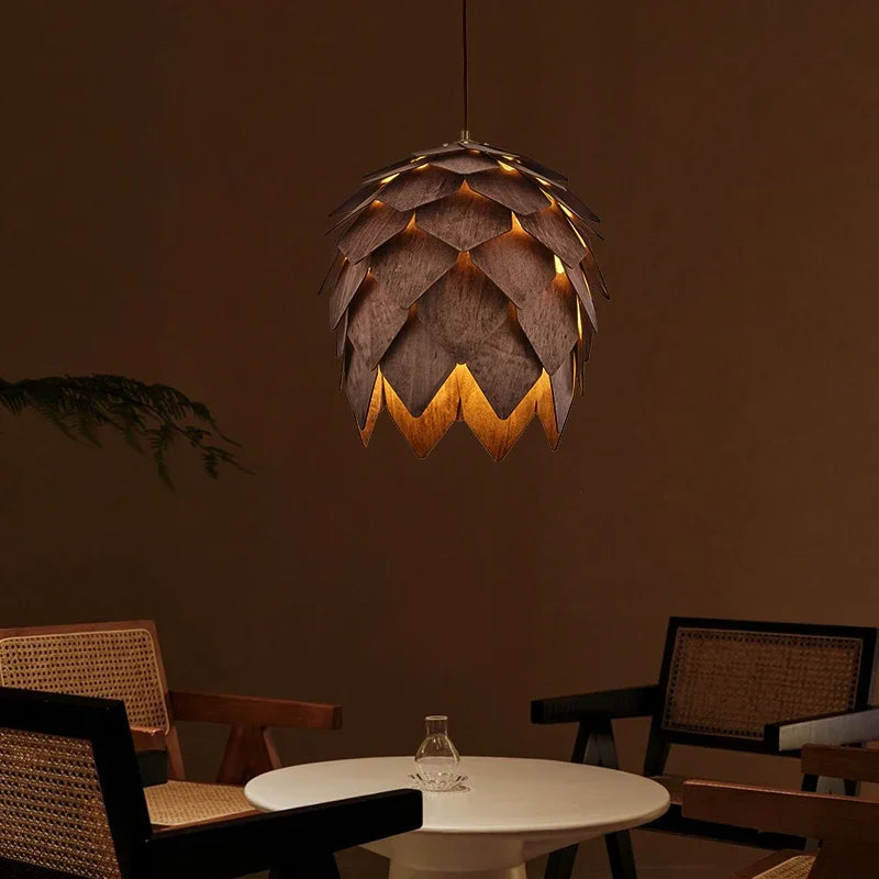 Pine cone pendant lamp