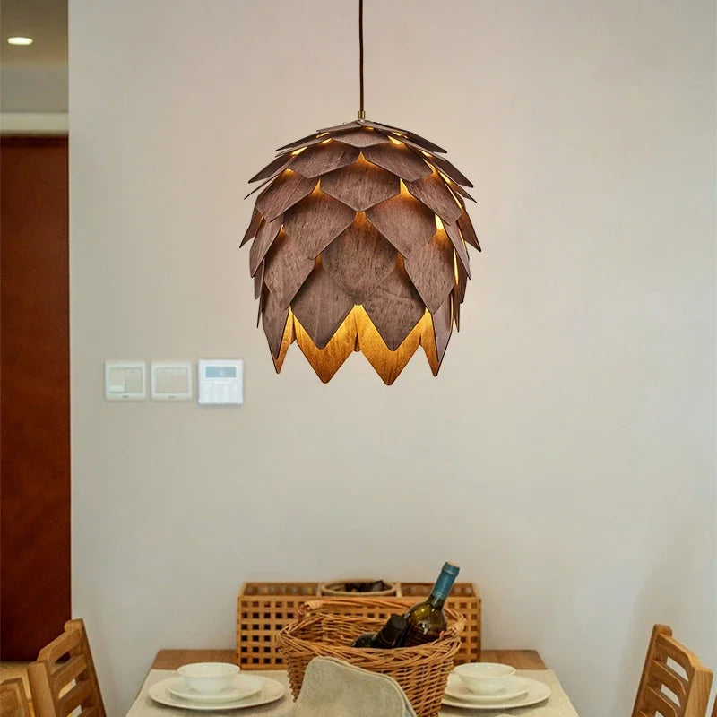 Pine cone pendant lamp