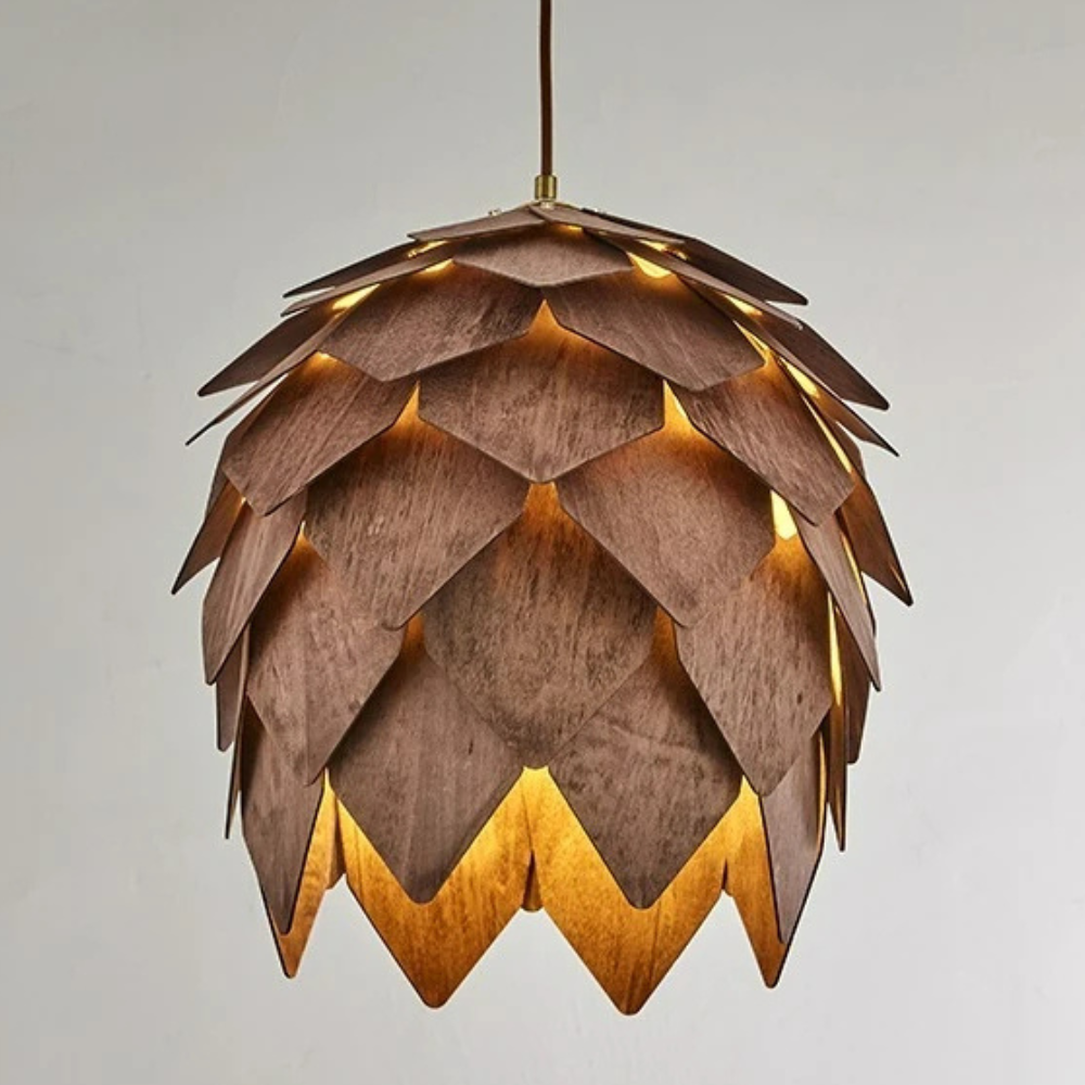 Pine cone pendant lamp