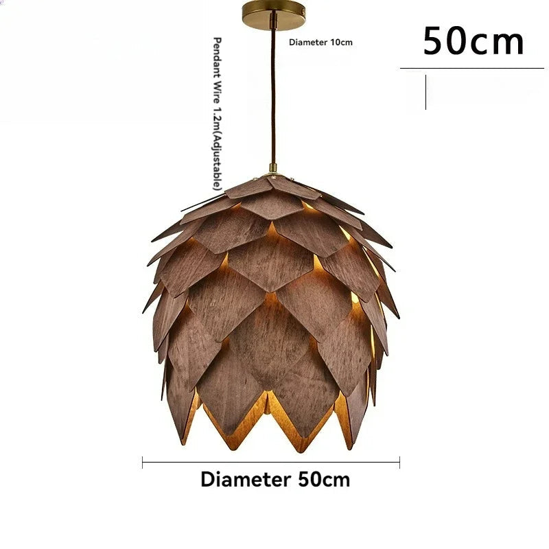Pine cone pendant lamp