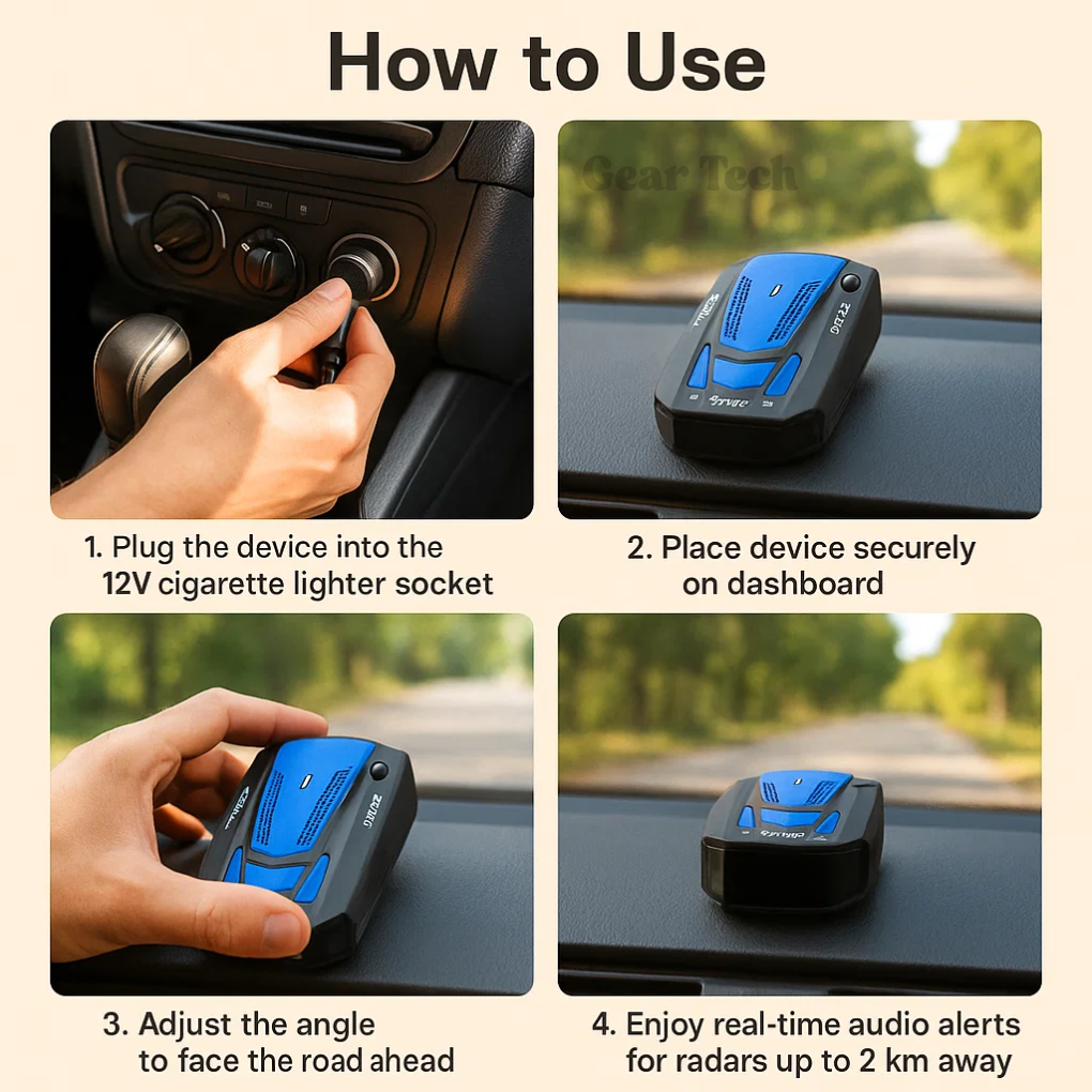 Radarový detektor UK – detektor bleskových rychlostních kamer s přesnou detekcí na dlouhou vzdálenost pro bezpečnou jízdu