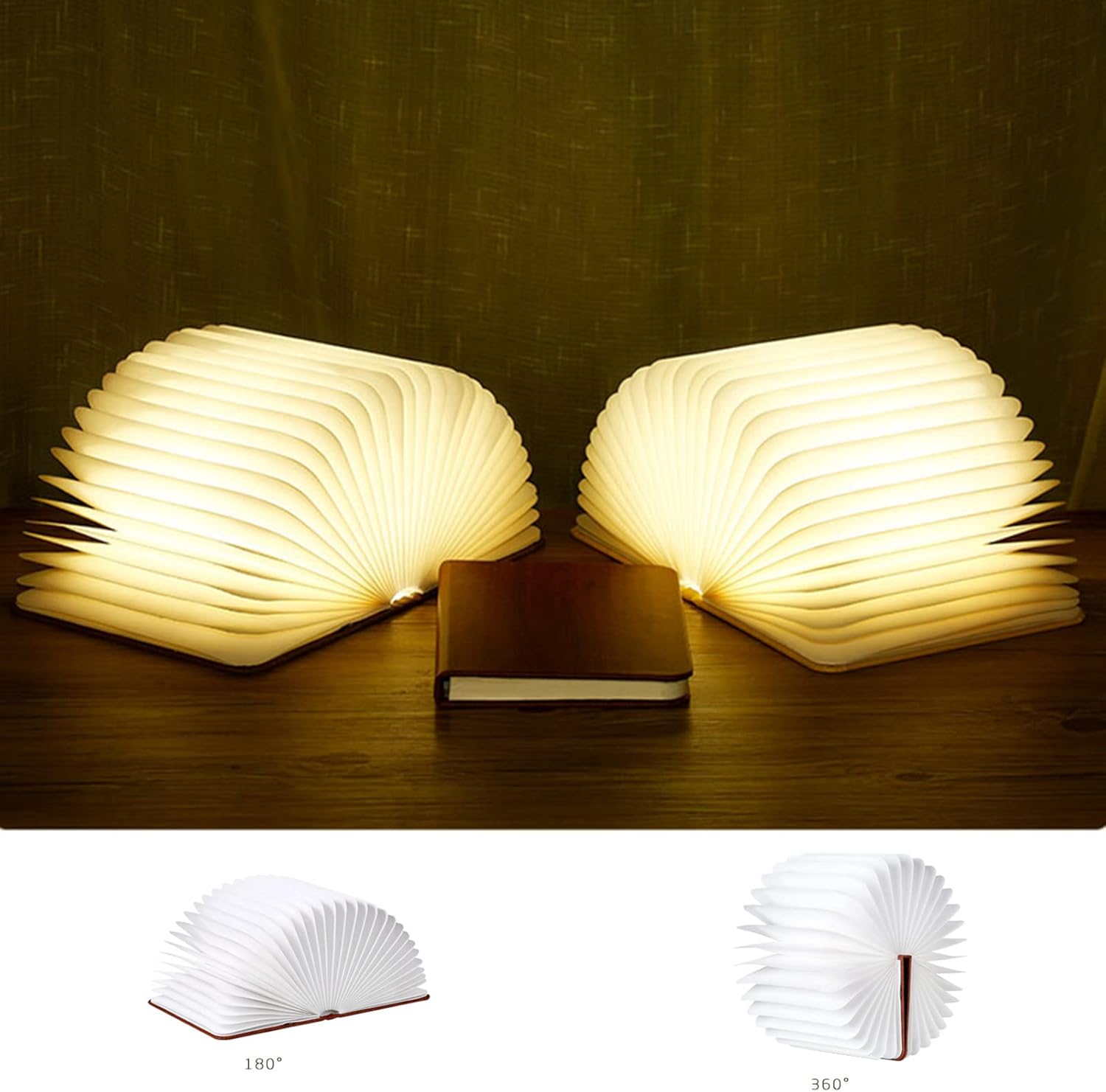 Candeeiro de mesa para livros recarregável