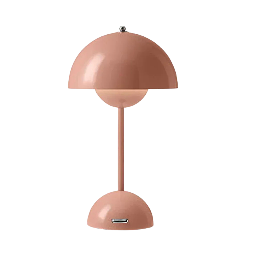 Candeeiro de mesa recarregável em forma de cogumelo