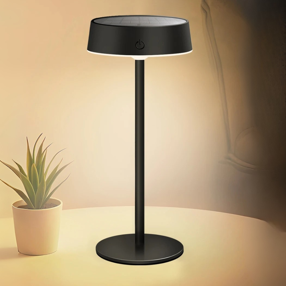 Lámpara de mesa recargable para exteriores