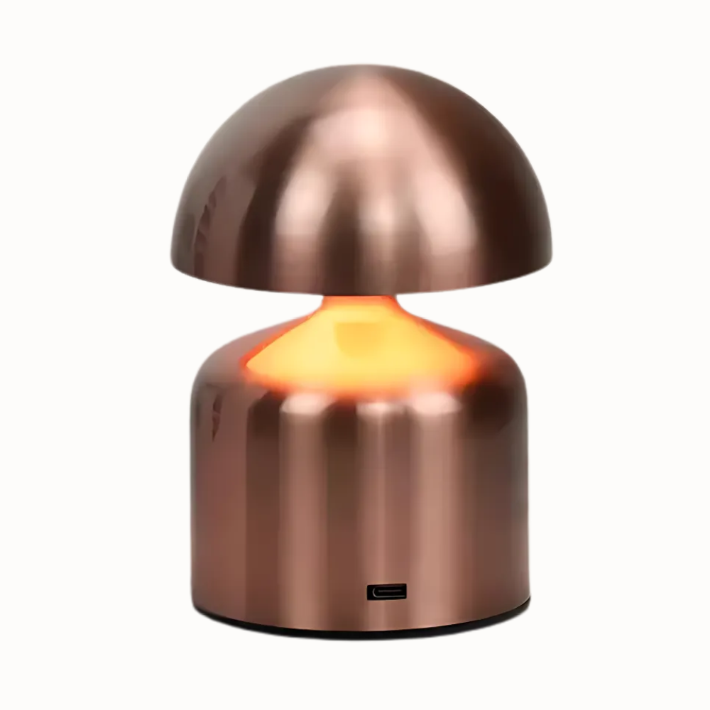 Candeeiro de mesa retro cogumelo recarregável