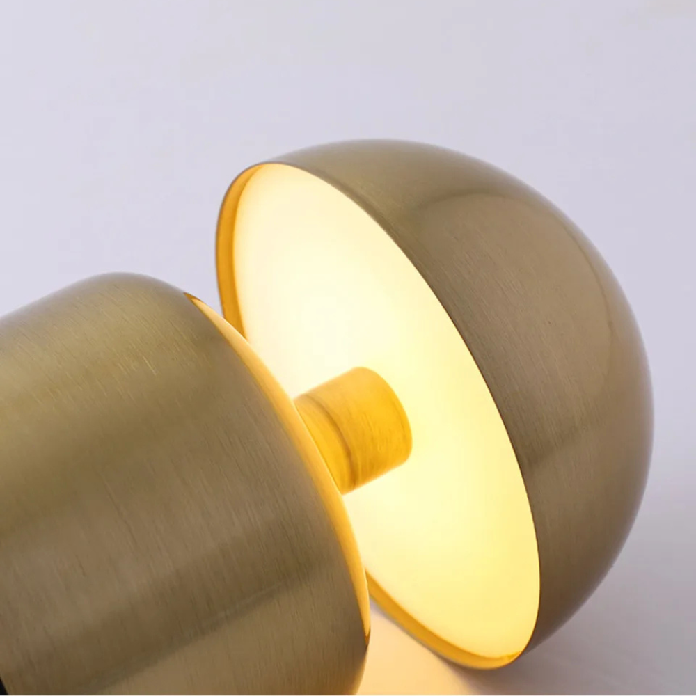 Candeeiro de mesa retro cogumelo recarregável