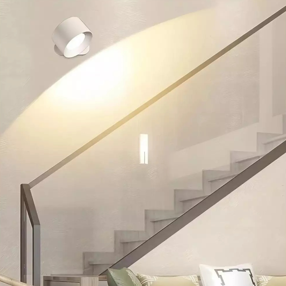 Oppladbar vegglampe med fjernkontroll