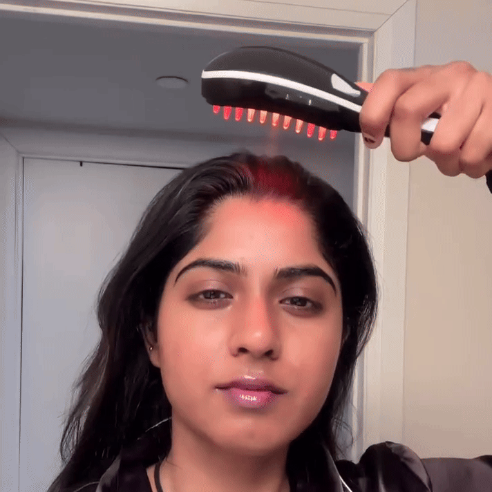Red & Blue Light Hair Brush for Hair Growth
