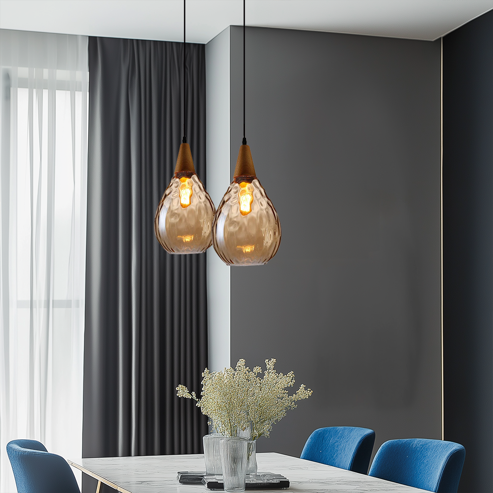Liora Glass Pendant Lights in Nordic Handmade Style