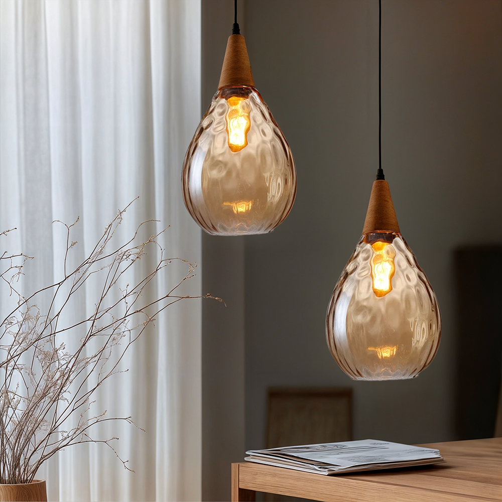 Liora Glass Pendant Lights in Nordic Handmade Style