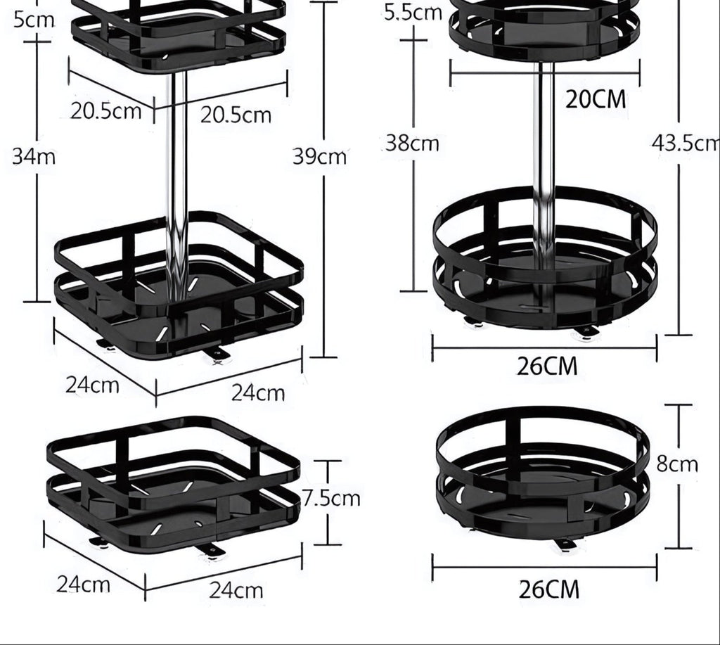 Otočná úložná police - twistrack 360 °