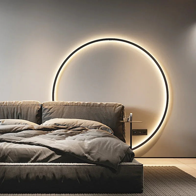 Round LED Wall Light for Living Room | Minimalist Ring Design