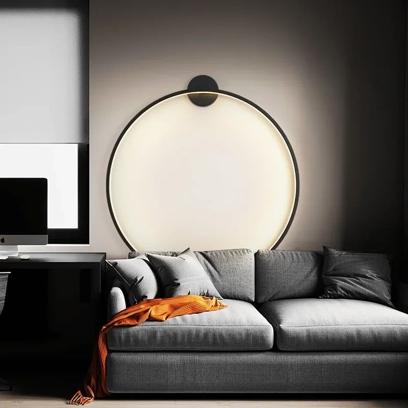 Round LED Wall Light for Living Room | Minimalist Ring Design