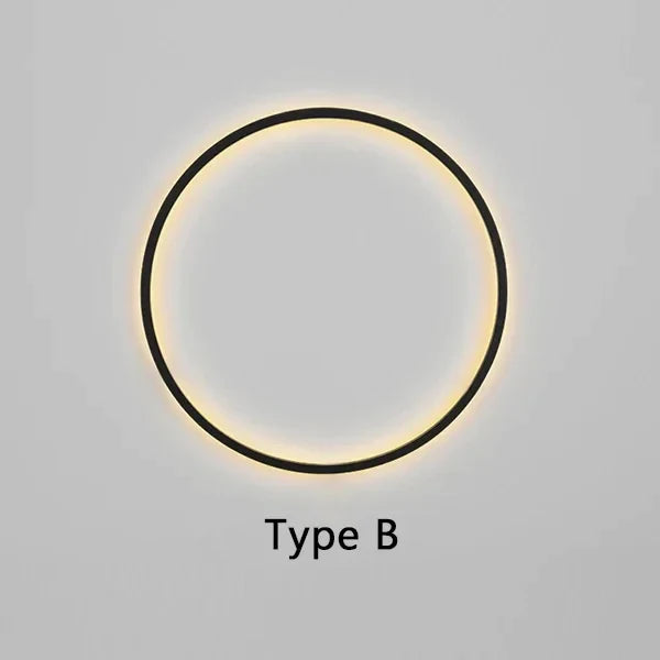 Round LED Wall Light for Living Room | Minimalist Ring Design
