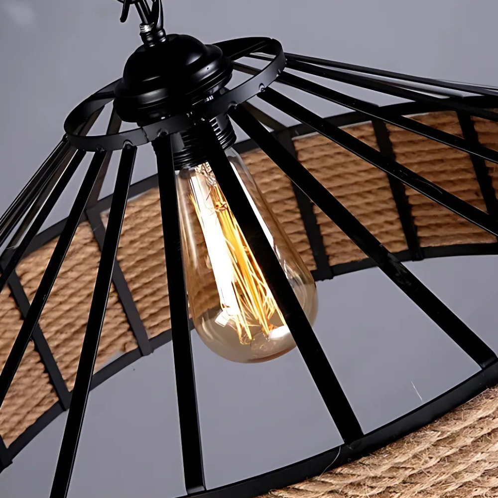 Lâmpada pendente industrial rural