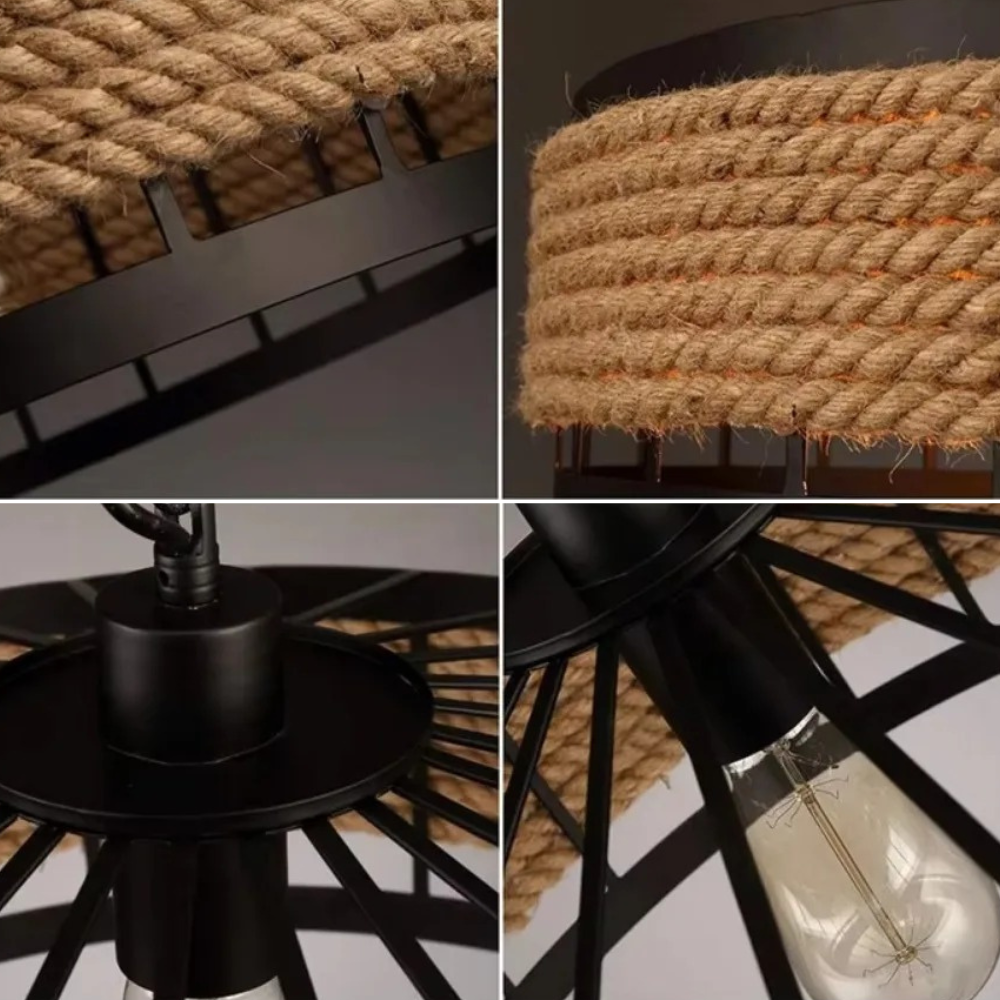 Lâmpada pendente industrial rural