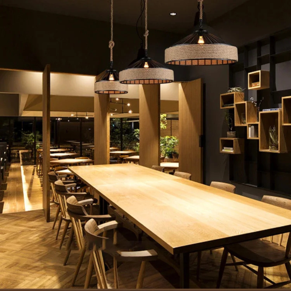 Lâmpada pendente industrial rural