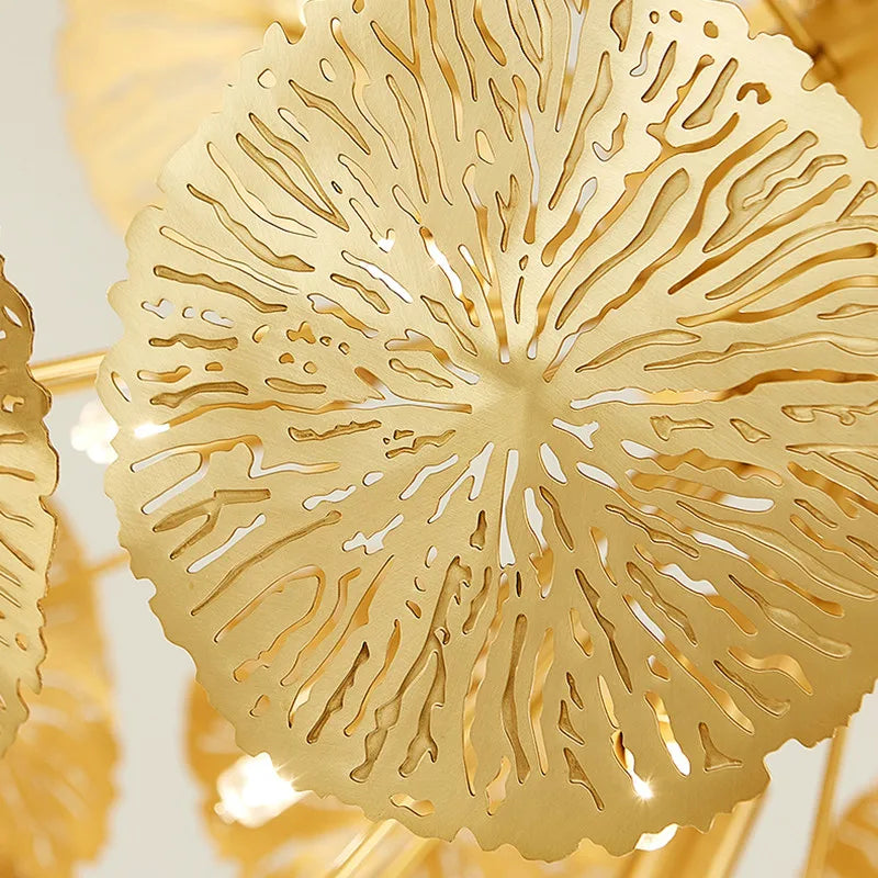 NovaLeaf Wall Light Lotus Inspired Perforated Modern Glow by Ardentis