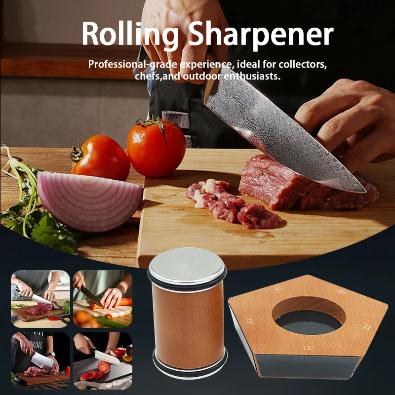 Knife Sharpener Set - Manual Diamond Rolling
